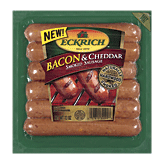 Eckrich  bacon & cheddar smoked sausage made with pork, turkey, beef; 6-links Full-Size Picture